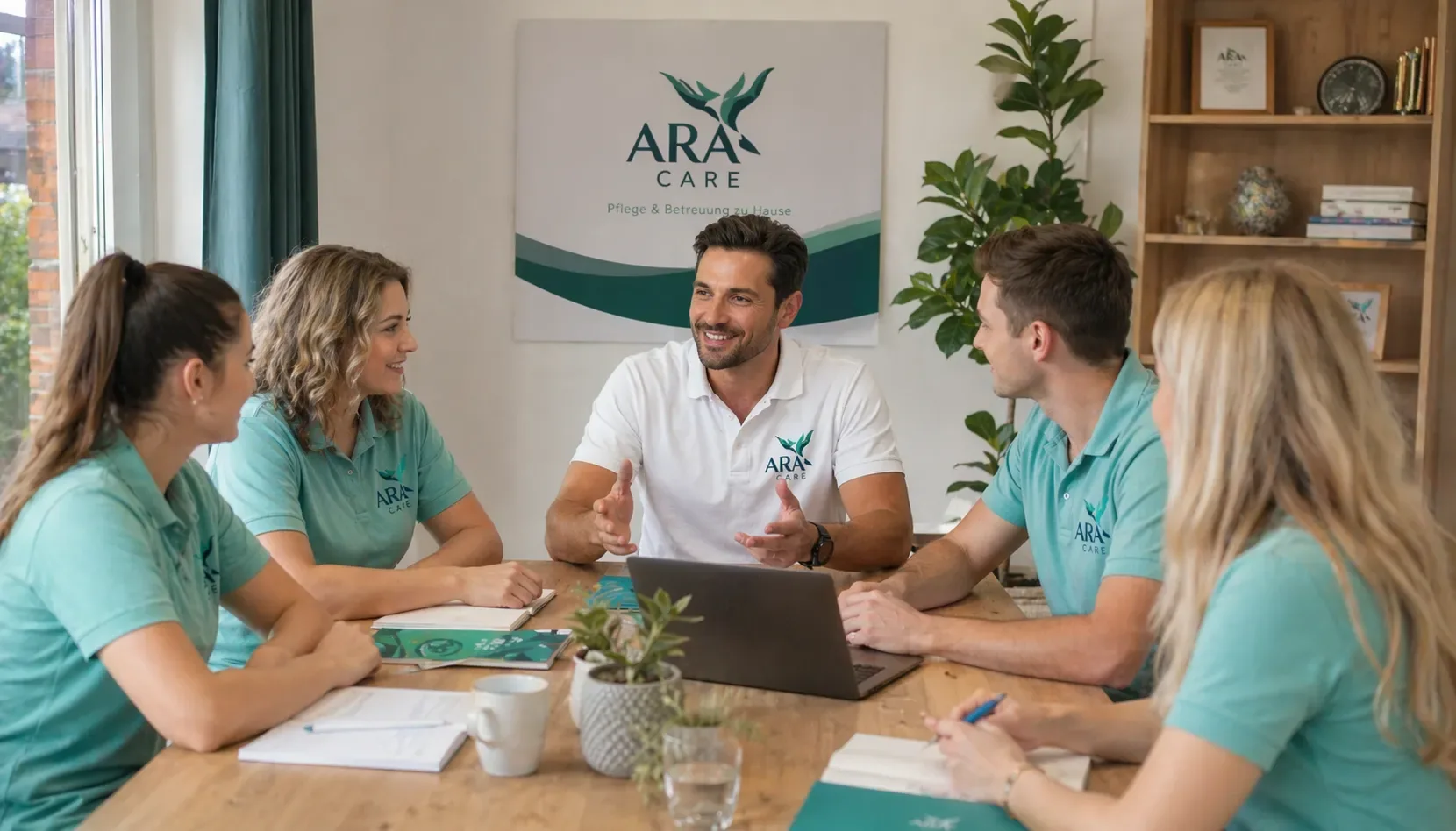Team von ARACare bei einer Besprechung
