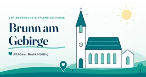 Illustration Brunn am Gebirge: 24-Stunden-Betreuung und private Pflege zu Hause mit ARACare