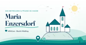 Illustration Maria Enzersdorf: 24-Stunden-Betreuung und private Pflege zu Hause mit ARACare