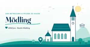 Illustration Mödling: 24-Stunden-Betreuung und private Pflege zu Hause mit ARACare