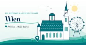 Illustration Wien: 24-Stunden-Betreuung und private Pflege zu Hause mit ARACare